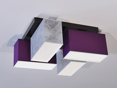 Deckenlampe Deckenleuchte mit Blenden BLEJLS4159D SILBERN VIOLETT 