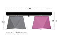 Deckenlampe DIA23GRROD Deckenleuchte Grau Rosa - 3