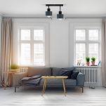 Anthrazite Deckenlampe aus Holz AN30x7SC Deckenleuchte 2-flammig - 2