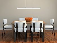 Dimmbare LED weiße Hängeleuchte Eschenholz LED80KB-3K-WEIß Pendelleuchte Höhenverstellbar Esstischlampe Hängelampe Pendellampe - 6