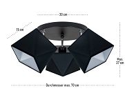 Deckenstrahler Deckenlampe SCSCSC-PR3030SC Schwarz - 2