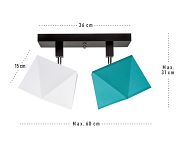 Deckenstrahler Deckenlampe DIA21WETUDPR Deckenleuchte Weiß Türkis - 3